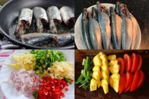 nguyên liệu cá nục kho thơm